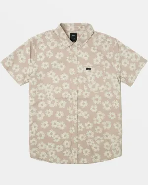 RVCA THAT'LL DO PRINT SHORT SLEEVE SHIRT - PALE MAUVE FLORAL