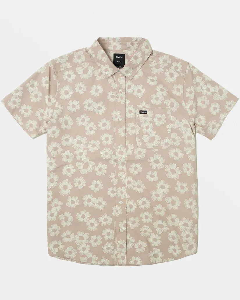 RVCA THAT'LL DO PRINT SHORT SLEEVE SHIRT - PALE MAUVE FLORAL