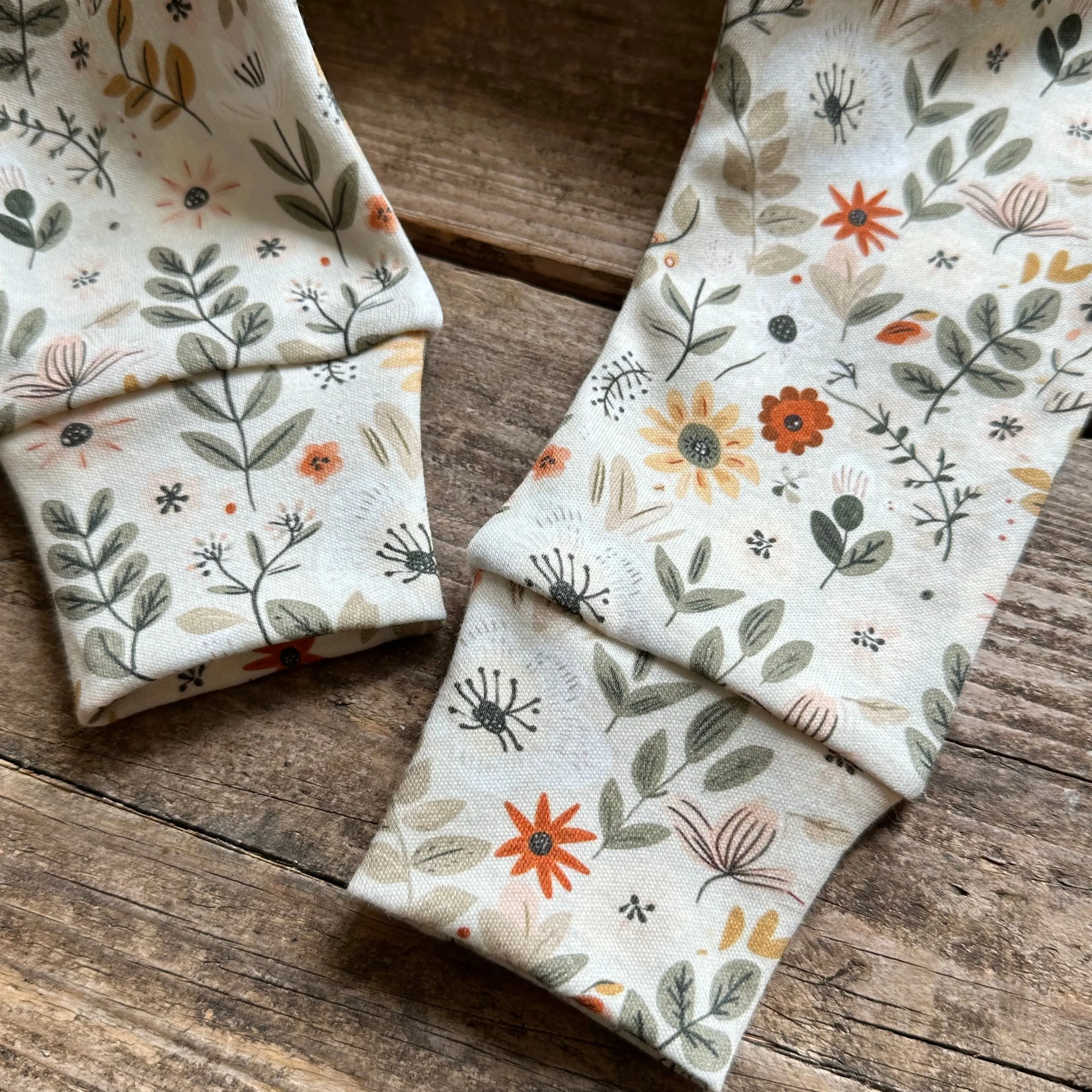 Sage Floral Long Romper