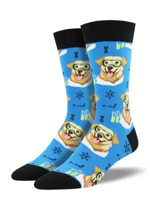 Science Lab (Blue) Men's Crew Socks
