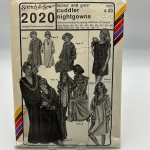 STRETCH N SEW Pattern, Ladies & Girls Cuddler Nightgowns (PSS2020)