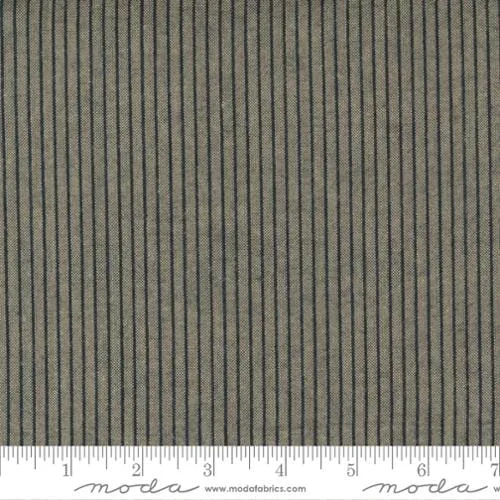 Stripe in Black - Homemade Homespuns - MODA