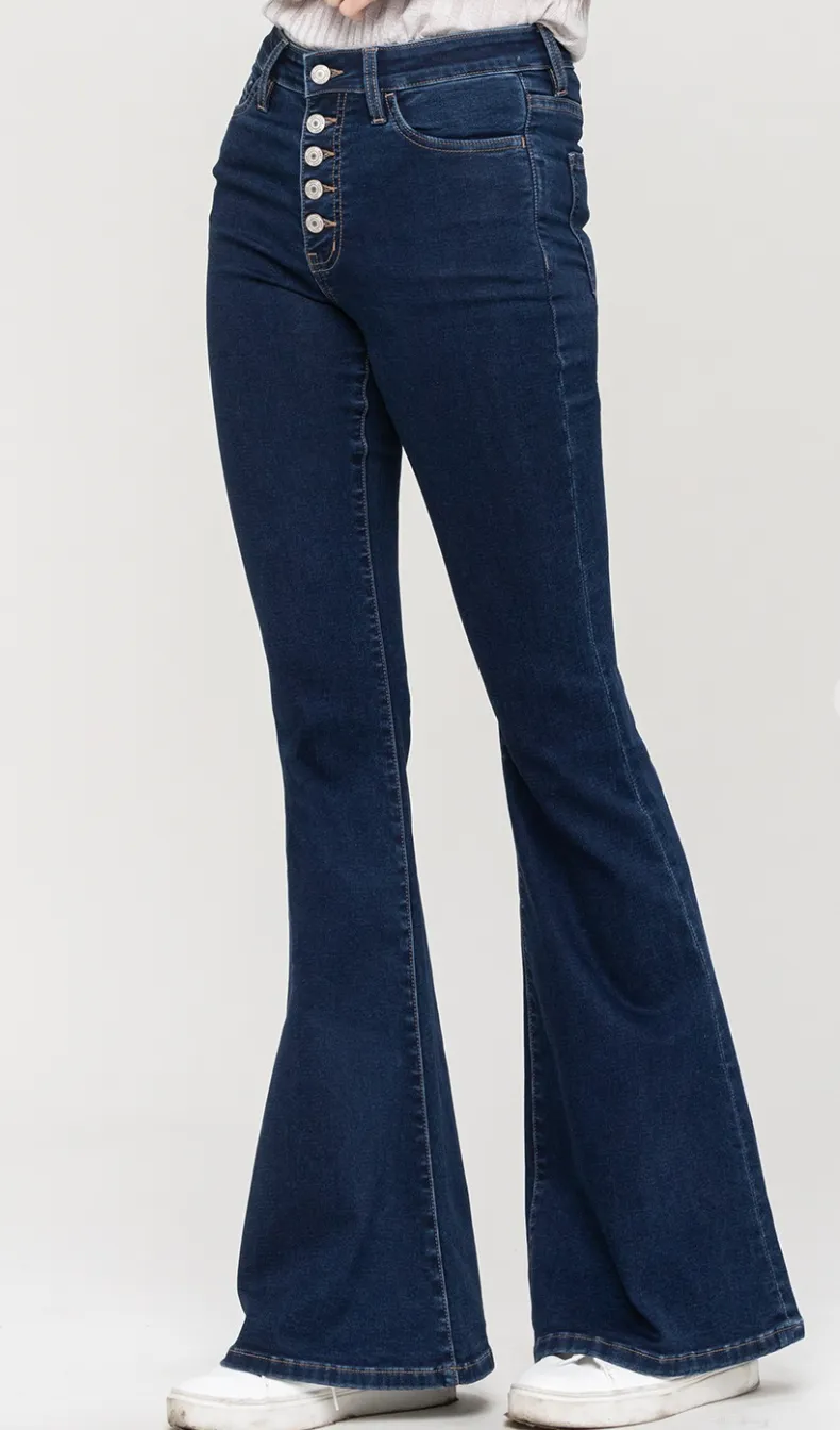Super Flare Denim Jeans-Clearance