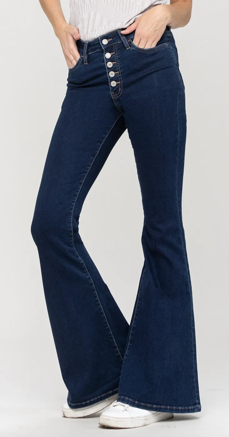 Super Flare Denim Jeans-Clearance
