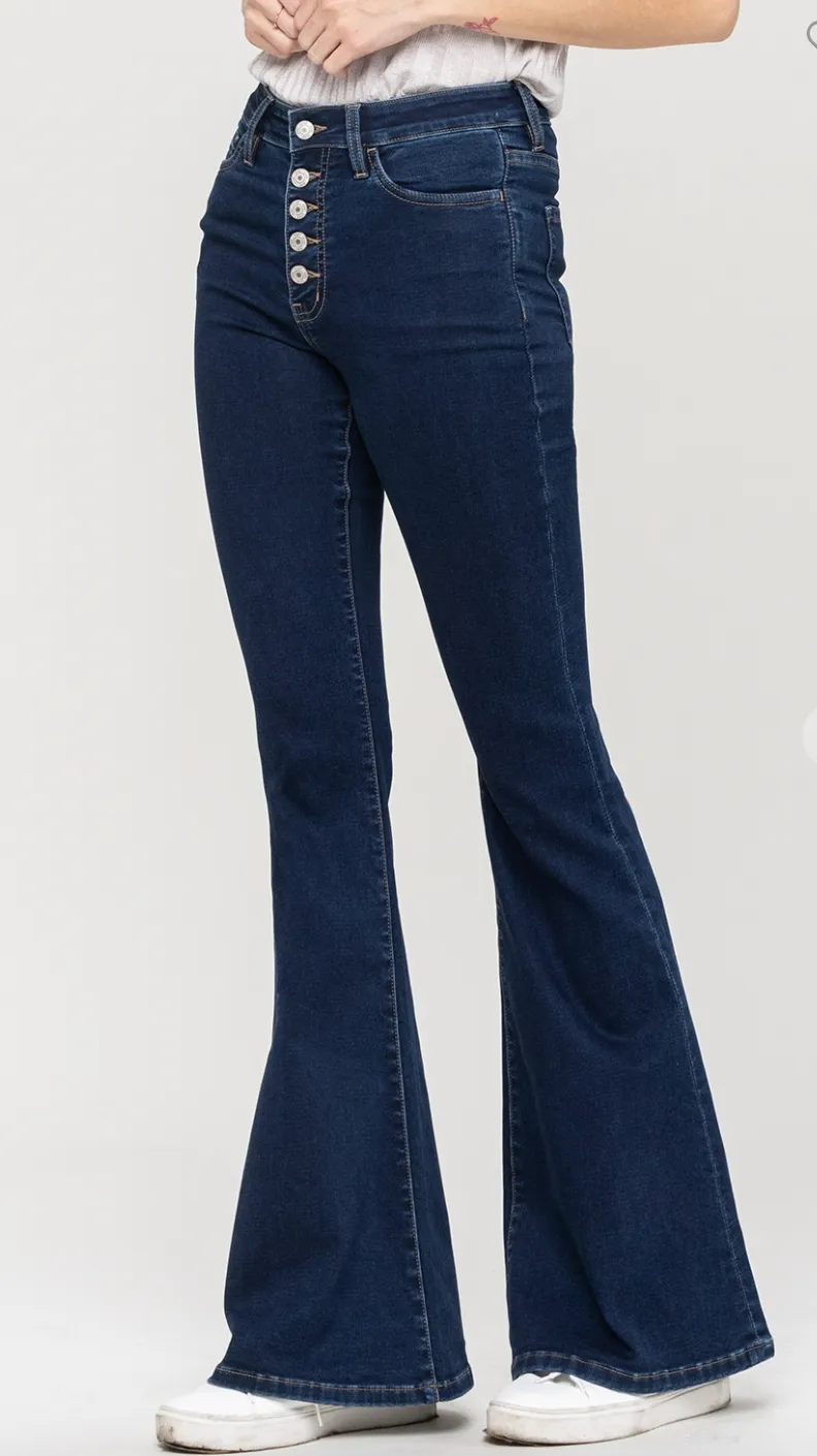 Super Flare Denim Jeans-Clearance