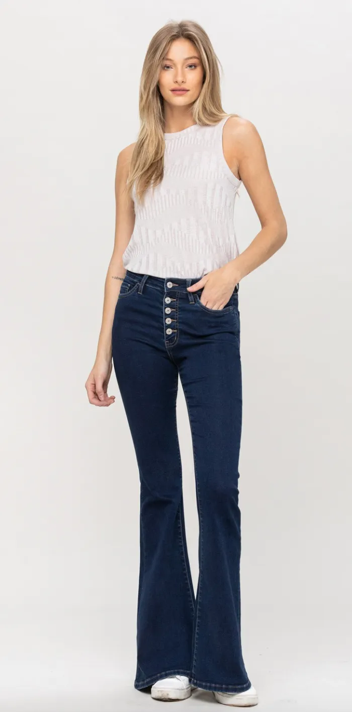 Super Flare Denim Jeans-Clearance