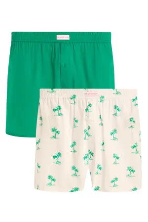TWIN PACK COMBO - PALMS IN GREEN & EMERALD GREEN