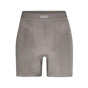 VELOUR BIKE SHORT | SMOKE