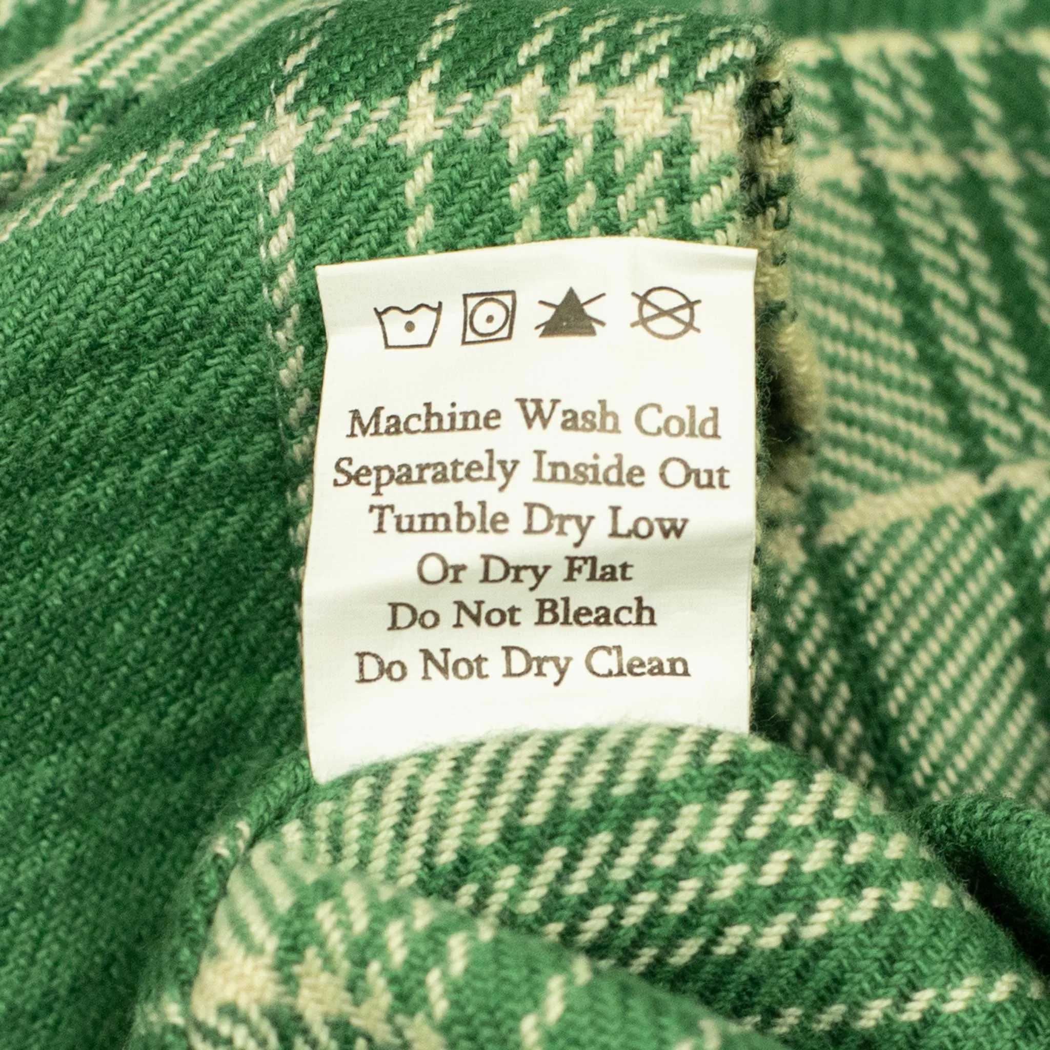 Washed flannel pearlsnap in "Evergreen Pines" rodeo plaid cotton