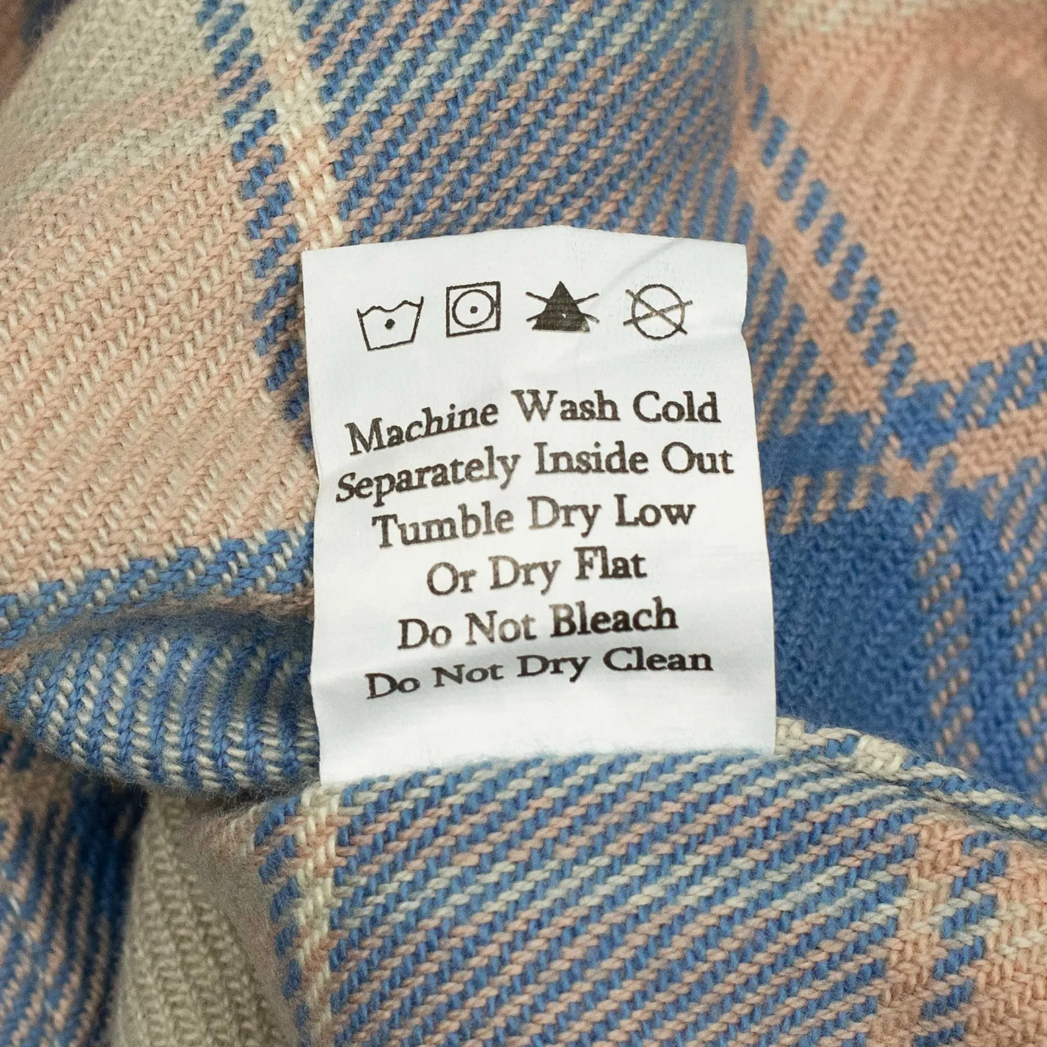 Washed flannel workshirt in "Marine Blue" hearth plaid cotton
