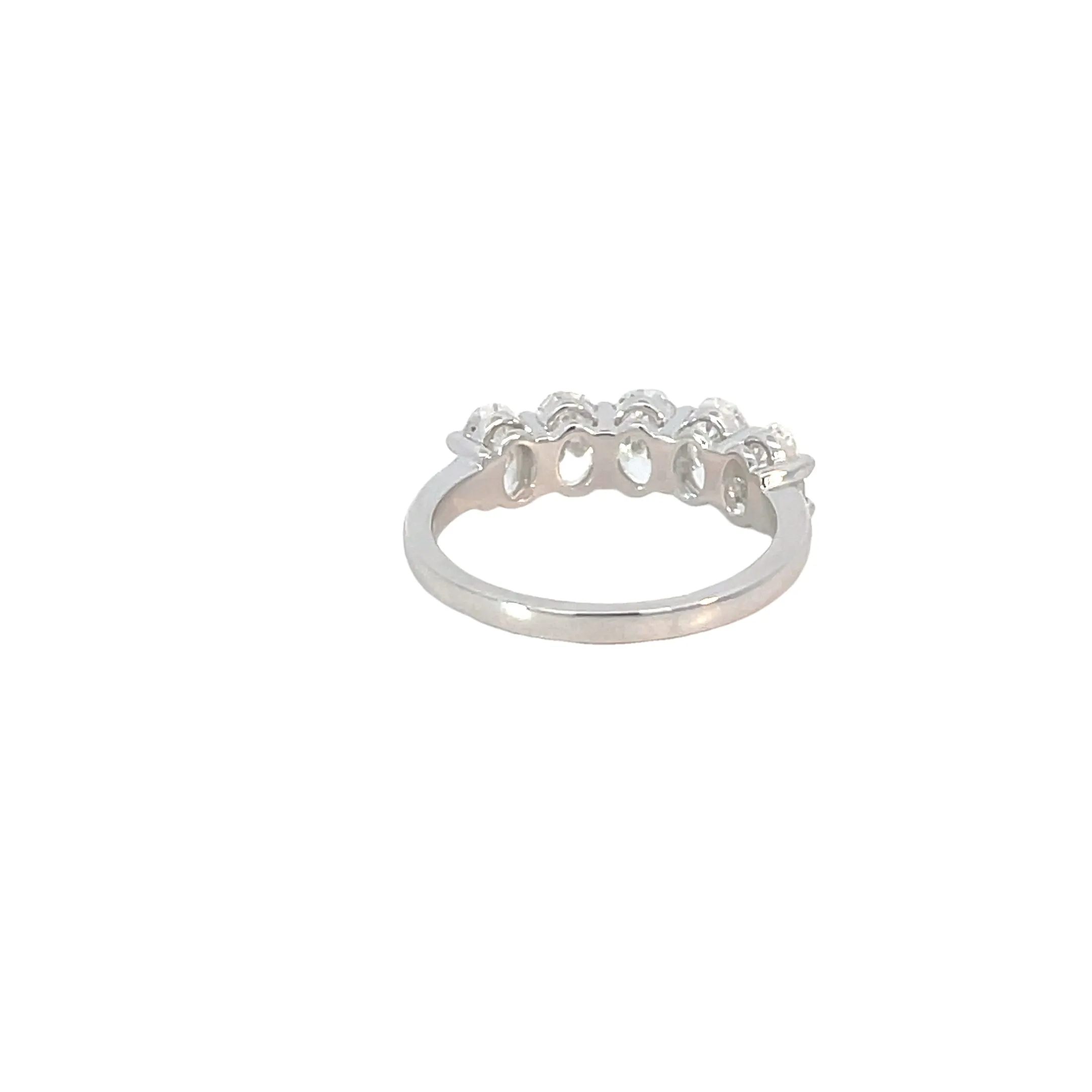 White Gold Lab Grown Diamond 5 Stone Ring
