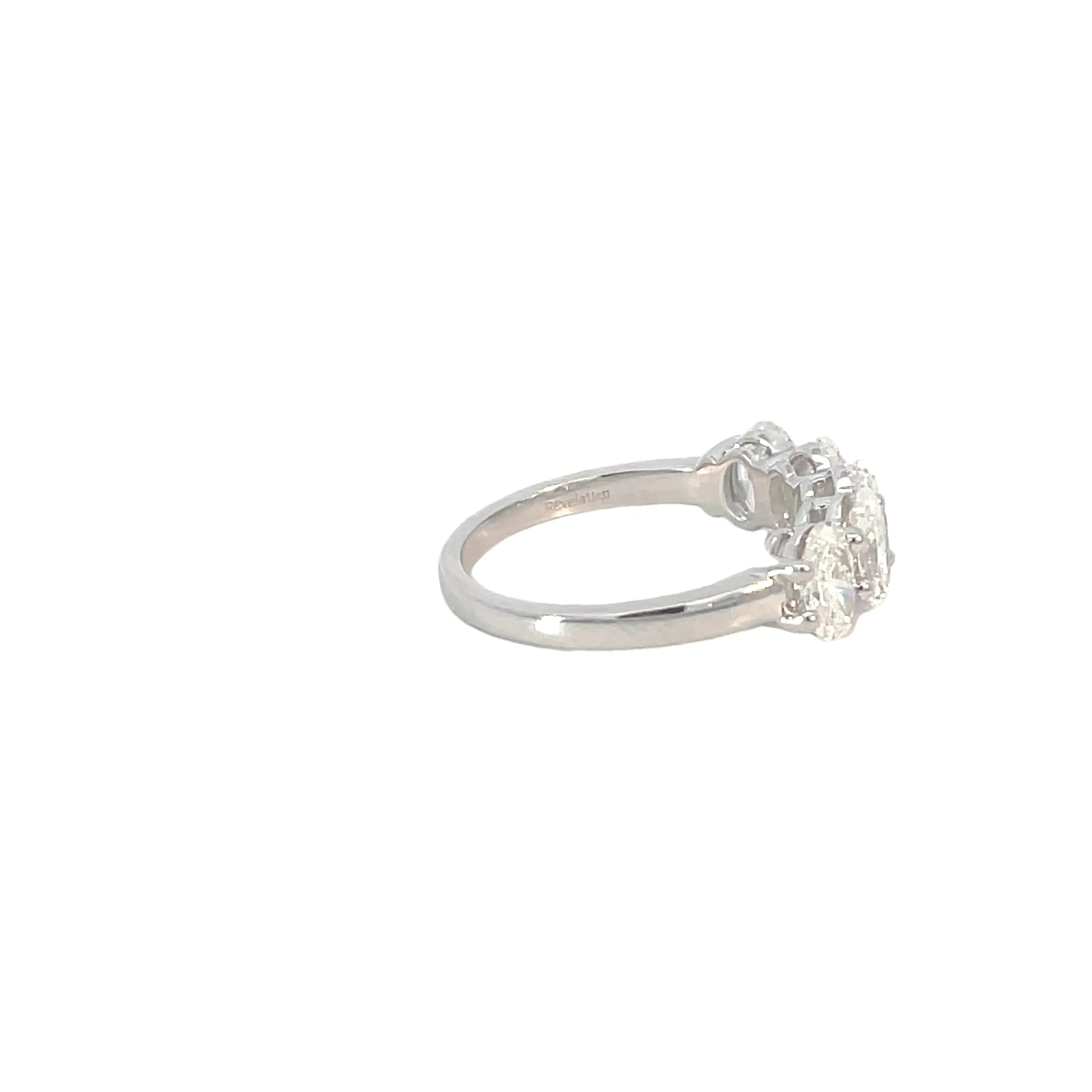 White Gold Lab Grown Diamond 5 Stone Ring