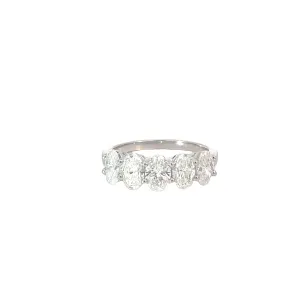 White Gold Lab Grown Diamond 5 Stone Ring