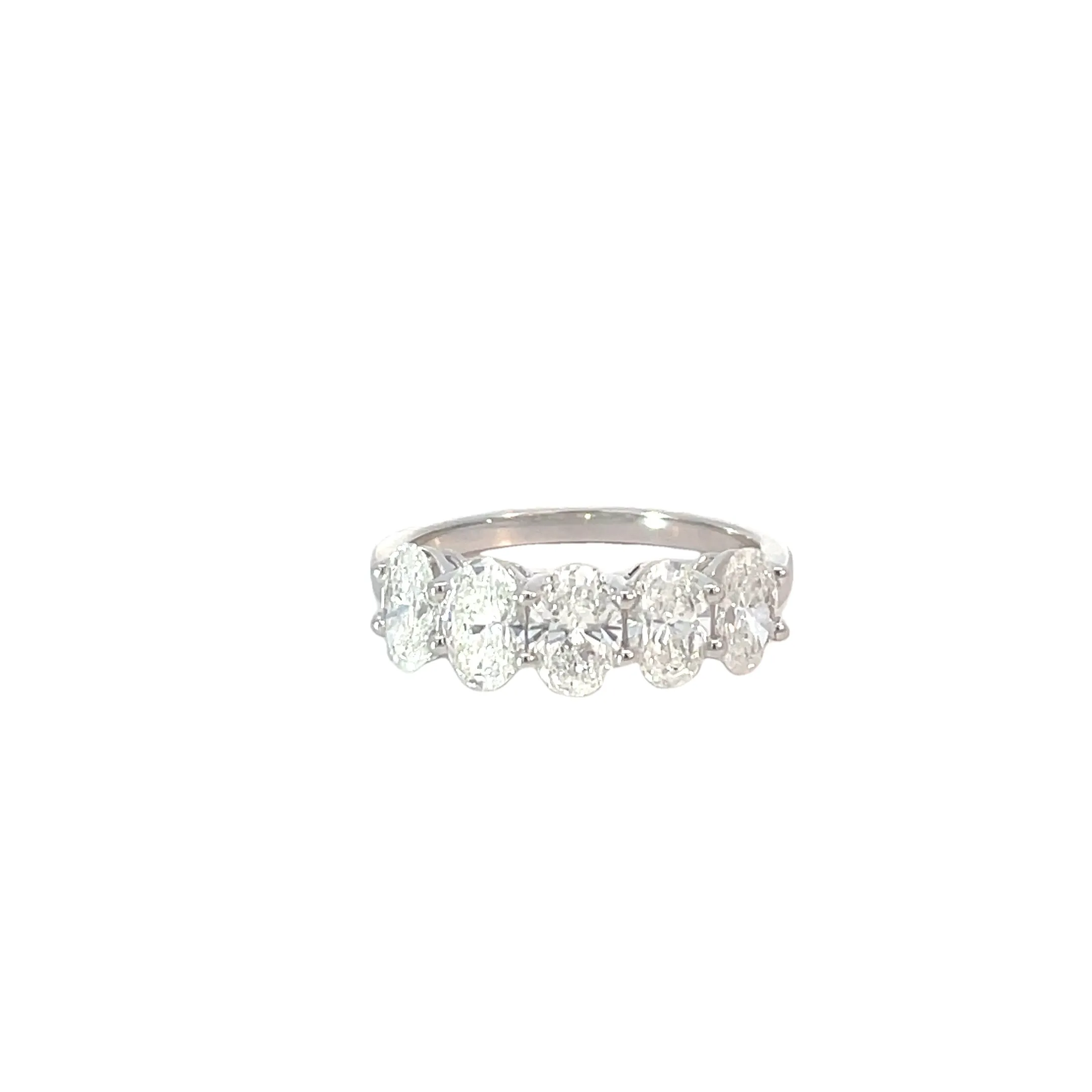 White Gold Lab Grown Diamond 5 Stone Ring