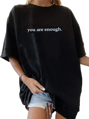 Women Letter Print Vintage Casual Crewneck T-Shirts Short Sleeve Comfy Oversized Shirts Graphic Tees Tops